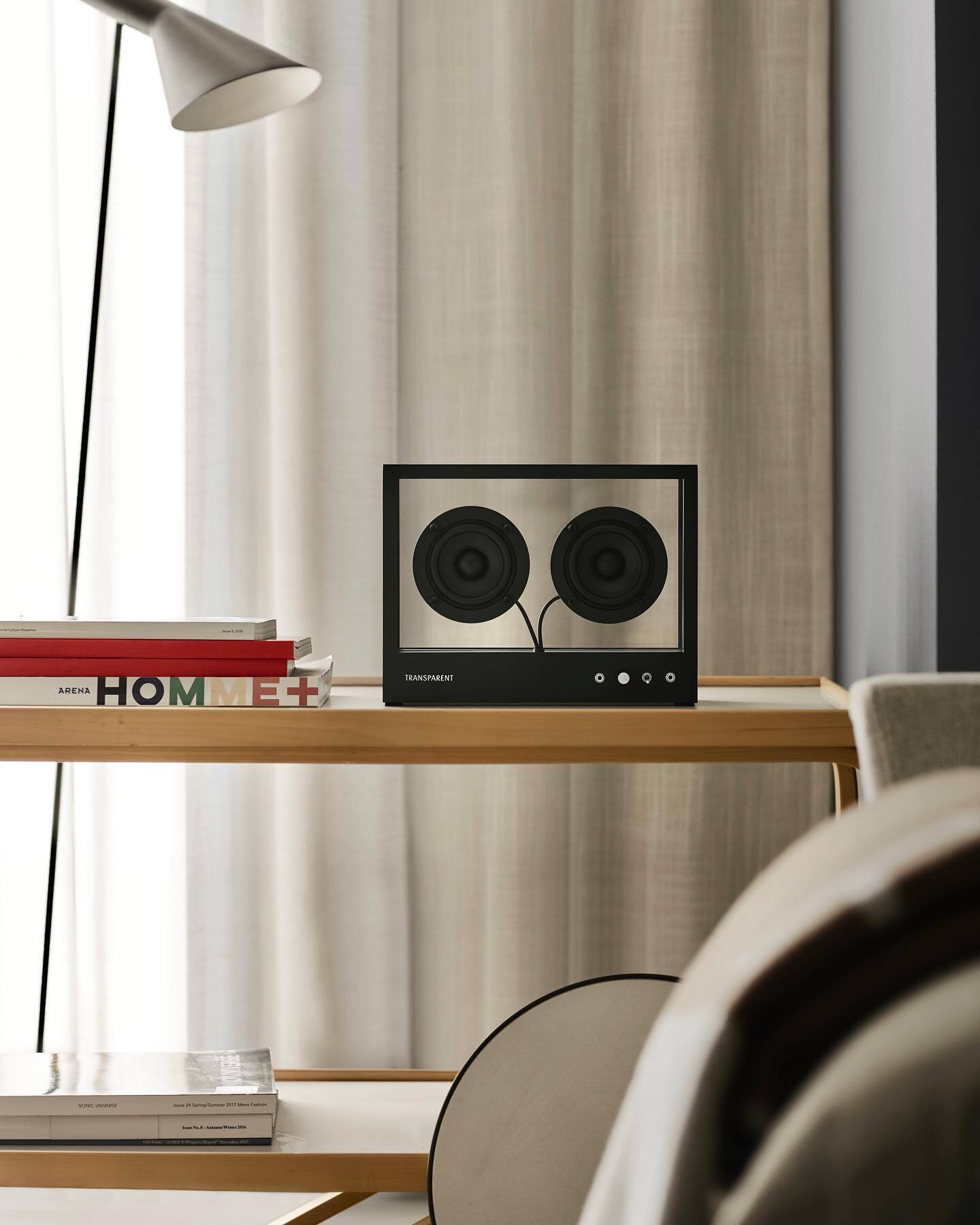 SMALL TRANSPARENT SPEAKER (BLACK)